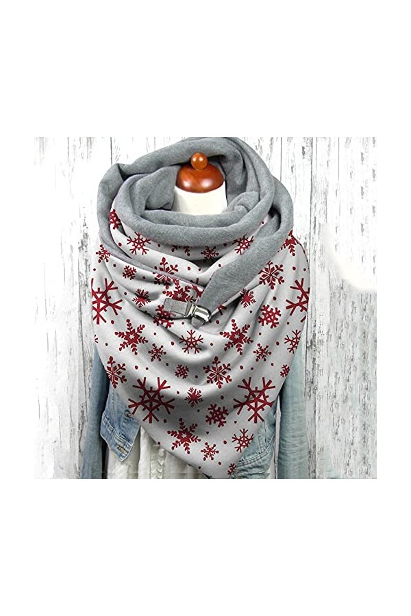 Diexua Foulard Femme Hiver Triangle Chaude Pas Chere Châle Élégant Adolescent Bouton Souple Wrap Turban Animaux Décontracté R