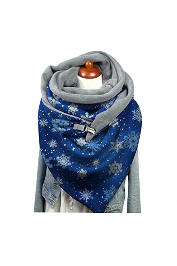 Diexua Foulard Femme Hiver Triangle Chaude Pas Chere Châle Élégant Adolescent Bouton Souple Wrap Turban Animaux Décontracté R