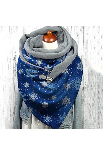 Diexua Foulard Femme Hiver Triangle Chaude Pas Chere Châle Élégant Adolescent Bouton Souple Wrap Turban Animaux Décontracté R