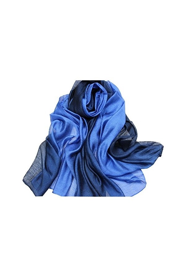 ACMEDE - Echarpe Foulard Long Doux Leger Anti uv Coloré En Soie Coton Cou Wrap Chale Pour Femme Ete Hiver - Vert - 195*68cm