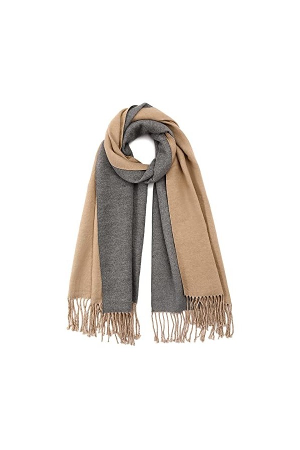 boruizhen Écharpe Châle dHiver Femme Grande Longue Foulards doux Chaud éCharpe Avec Gland