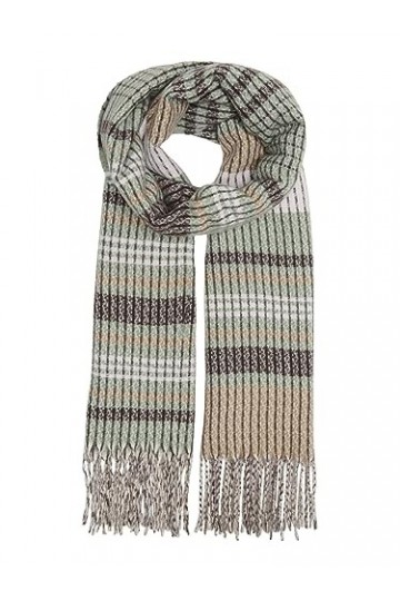 ONLY Foulard femme rayé, Vert fumé, taille unique