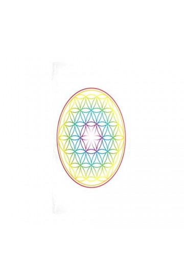 Foulard long et soyeux pour femme Motif fleur de vie