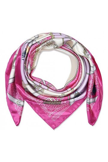 corciova Grand foulard carré en soie pour femme noire, 35 x 35 cm, bandeau bouclé pour dormir la nuit, 492 Ceintures roses fr