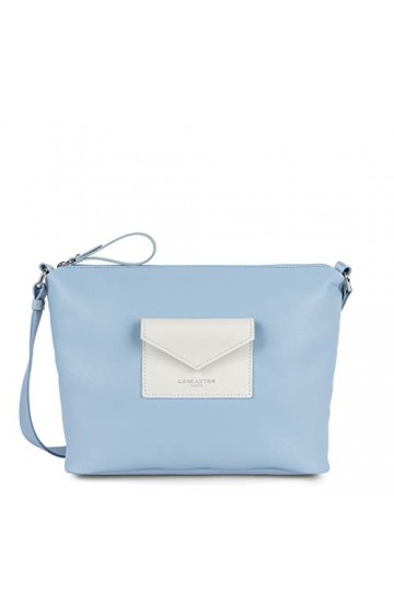 LANCASTER Sac besace - Maya Bleu ciel - Ivoire - Bleu cendre