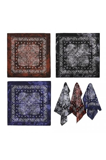HOULIFE Tie Dye Bandanas - Lot de 6 bandanas - Pour homme et femme - En coton peigné - Unisexe - Multifonctions - Hip Hop - C