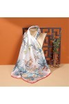 ZhaoCo Foulard Carré en 100% Soie de Mûrier, 66 x 66cm / 26 x 26 Pouces Petit Chaude Léger Écharpe Bandana en Satin pour Femm