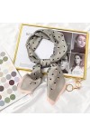 QINQIN 70x70cm Femmes Multifonction Polyester Soie Foulard Petit Triangle Imprimé Casual Satin Petit Carré Wraps Foulards Châ