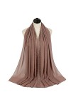 SDFW Perle Écharpe en Mousseline De Soie Femmes Mode Châle Wrap Long Bandana Doux Pashmina Rivet Hiver Foulards Hijab Femme
