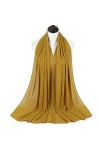 SDFW Perle Écharpe en Mousseline De Soie Femmes Mode Châle Wrap Long Bandana Doux Pashmina Rivet Hiver Foulards Hijab Femme