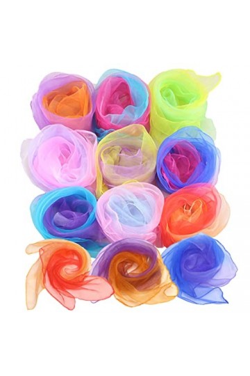 Toyvian 24 Pièces Dames Foulards Foulards De Mode Pour Femmes Foulards Bandana Pour Enfants Foulards De Performance Jonglage 