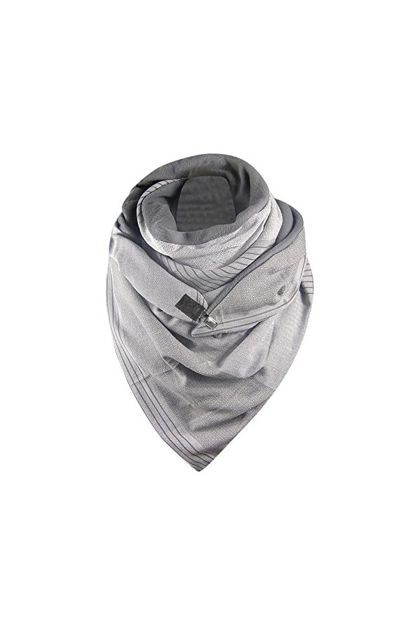 SoLu DAY8 Écharpes Femme Triangulaire Hiver Chaud Pas Cher Châles Chic Elegant Femme Fille Bouton Douce Wrap Foulard Imprimer