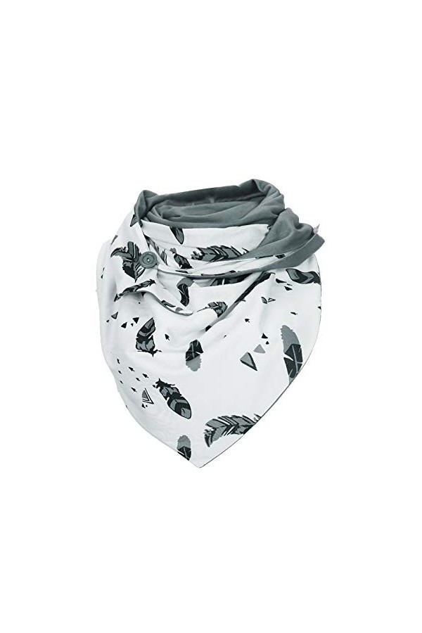 SoLu DAY8 Écharpes Femme Triangulaire Hiver Chaud Pas Cher Châles Chic Elegant Femme Fille Bouton Douce Wrap Foulard Imprimer