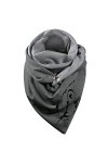 Foulard Femme Hiver Triangle Chaude Pas Chère Foulards Chic et Élégant Femme et Fille Avec Bouton Douce Wrap Echarpe Imprimé 