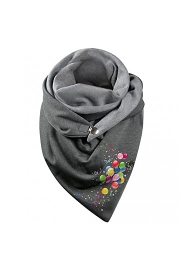 Foulard Triangulaire Femme Hiver Chaude Pas Chère Echarpes et Foulards Chic Élégante Femme Bouton Douce Wrap Foulards Imprime