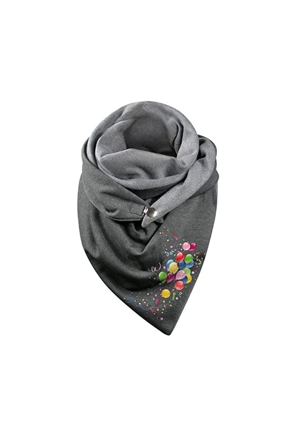 Foulard Triangulaire Femme Hiver Chaude Pas Chère Echarpes et Foulards Chic Élégante Femme Bouton Douce Wrap Foulards Imprime