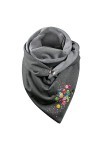 Foulard Triangulaire Femme Hiver Chaude Pas Chère Echarpes et Foulards Chic Élégante Femme Bouton Douce Wrap Foulards Imprime