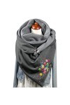 Foulard Triangulaire Femme Hiver Chaude Pas Chère Echarpes et Foulards Chic Élégante Femme Bouton Douce Wrap Foulards Imprime