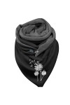 SoLu DAY8 Foulard Femme Hiver Triangle Chaude Pas Chere Écharpe Chic Élégant Adolescent Fille Bouton Souple Wrap Écharpe Impr