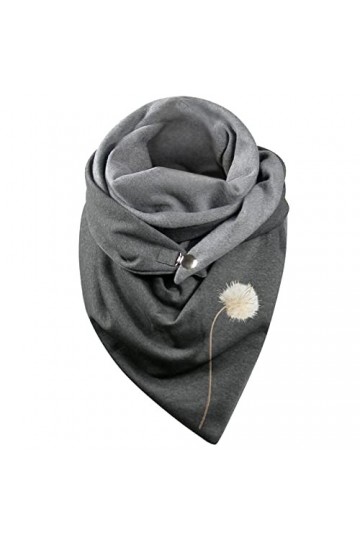 Foulard Triangulaire Femme Hiver Chaude Pas Chère Echarpes et Foulards Chic Élégante Femme Bouton Douce Wrap Foulards Imprime