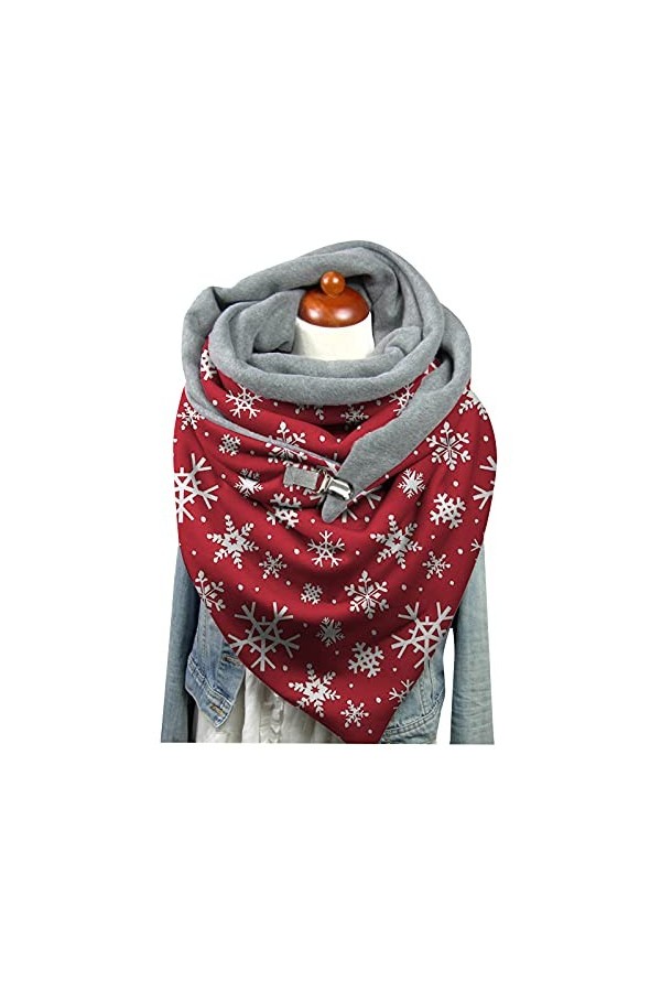 Foulard Triangle Femme Hiver Chaude Pas Cher Echarpes et Foulards Élégante Adolescent Fille Avec Bouton Douce Wrap Foulard Im
