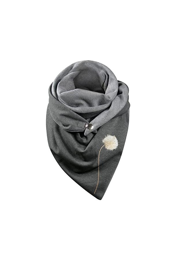 Foulard Triangle Femme Hiver Chaude Pas Chere Foulard Elegante Femme Avec Bouton Doux Wrap Châles Imprimee Chat Décontracté V