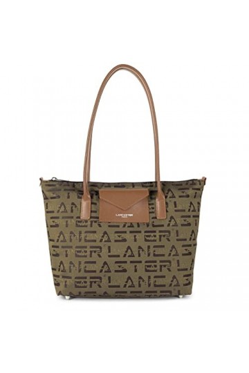 LANCASTER Sac cabas épaule - Logo KBA Marron