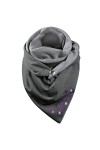 Foulard Triangle Femme Hiver Chaude Pas Chere Foulard Elegante Femme Avec Bouton Doux Wrap Châles Imprimee Chat Décontracté V
