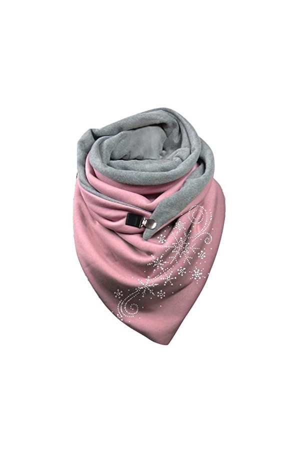 Foulard Femme Hiver Triangle Chaude Pas Chère Turban Chic Élégant Adolescent Fille Avec Bouton Douce Wrap Châle Motif Animal 