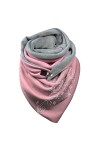 Foulard Femme Hiver Triangle Chaude Pas Chère Turban Chic Élégant Adolescent Fille Avec Bouton Douce Wrap Châle Motif Animal 
