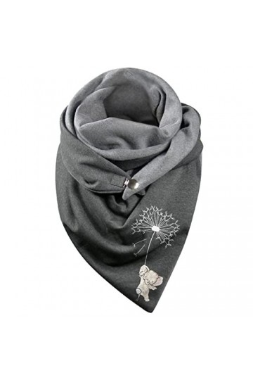 SoLu DAY8 Foulard Chale Femme Hiver Triangle Chaude Pas Chère Echarpes et Foulards Élégante Fille Bouton Doux Wrap Châles Imp