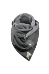 SoLu DAY8 Foulard Chale Femme Hiver Triangle Chaude Pas Chère Echarpes et Foulards Élégante Fille Bouton Doux Wrap Châles Imp
