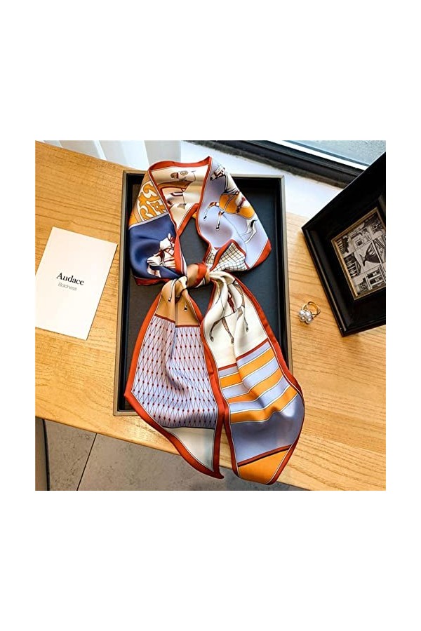 EVRIO EVRIOLongue&nbsp;&nbsp;&nbsp;écharpe Femelle Animal Cheval imprimé Mince écharpe étroite Sac Bandeau de Cheveux Ruban écharpes Femmes 