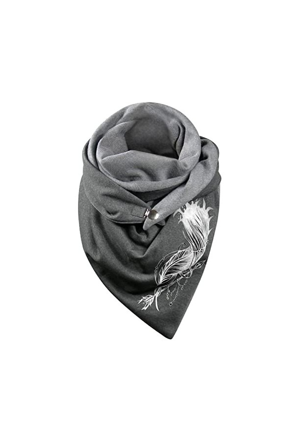 SoLu DAY8 Foulard Chale Femme Hiver Triangle Chaud Pas Cher Foulards Chic Elegante Ado Fille Avec Bouton Douce Wrap Étole Mot