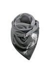 SoLu DAY8 Foulard Chale Femme Hiver Triangle Chaud Pas Cher Foulards Chic Elegante Ado Fille Avec Bouton Douce Wrap Étole Mot
