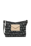 LANCASTER Sac besace - Logo KBA Noir - Gris - Poudre