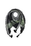 Freak Scene Foulard élégamment détaillé au style Pali - noir - vert olive - 120 x 120 cm - motif 1 - Shemagh - foulard Arafat