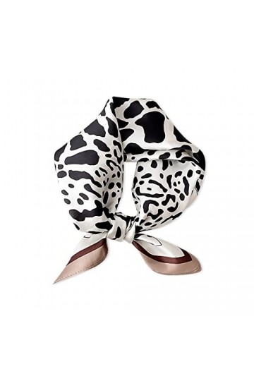 LumiSyne Foulards En Soie Pour Femme Foulard Carré Imprimé Animal Motif Léopard Légers Doux Petits Écharpe Fichu Bandanas Ban