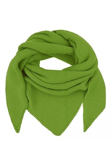 Gloop Foulard triangle XXL pour femme Motif triangle sans gratter la peau, vert, taille unique