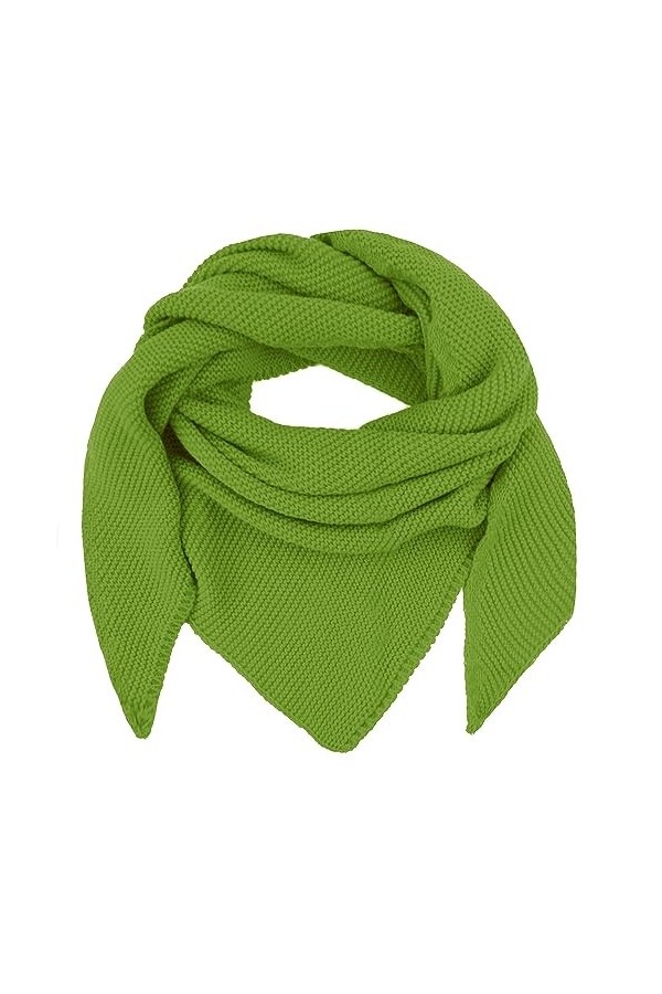 Gloop Foulard triangle XXL pour femme Motif triangle sans gratter la peau, vert, taille unique