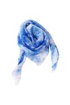 Rubruan Foulard en soie pour femme - 100 % soie de mûrier véritable - Fabriqué à la main - Coloration tie-dye batik - 90 x 90