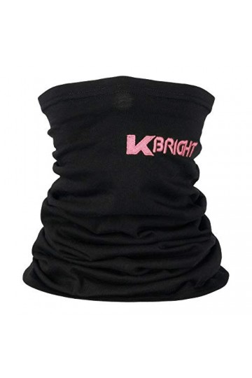 K-BRIGHT Foulard fonctionnel unisexe en coton bio pour homme et femme, noir/rose, taille unique
