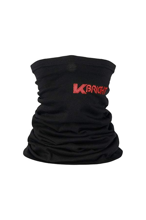 K-BRIGHT Foulard fonctionnel unisexe en coton bio pour homme et femme, noir/rose, taille unique