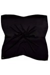 Grand Foulard Carré En Pure Soie Noire