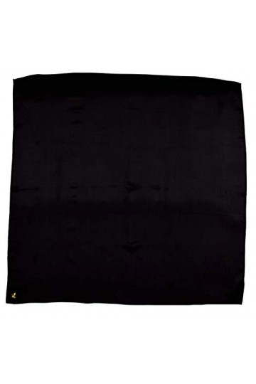 Grand Foulard Carré En Pure Soie Noire