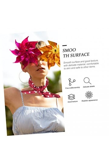 Beaupretty 8 Pcs Dot Carré Écharpe Dames Foulards Satin Hijab Bandeau Élastique Bandeau Pour Femmes Soie Cheveux Bandanas Che