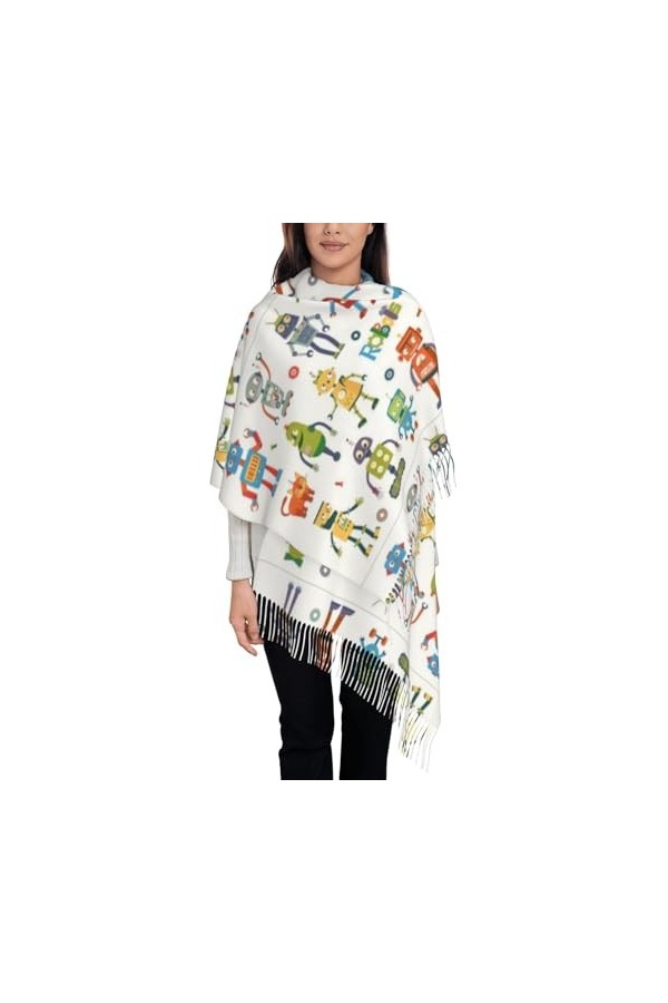 OPSREY Foulard long tendance et chaud imprimé girafes sauvages mignonnes, Écureuils mignons, taille unique