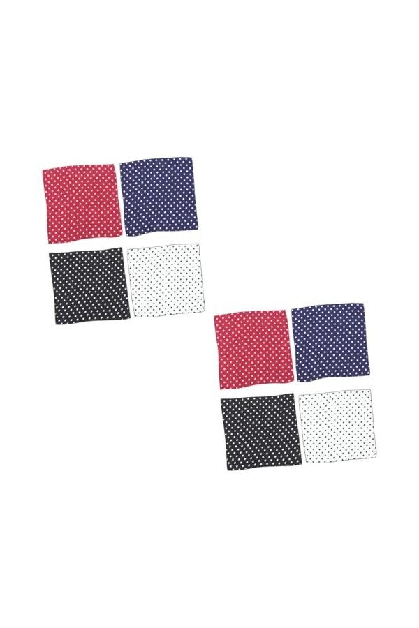 minkissy 8 Pcs Écharpe Carrée À Pois Dames Foulards Décor De Cheveux Léopard Décor Bandanas Pour Femmes Carré Foulard Rétro C