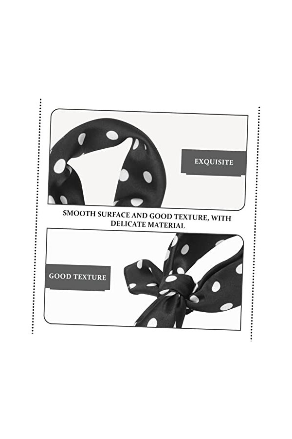 minkissy 8 Pcs Écharpe Carrée À Pois Dames Foulards Décor De Cheveux Léopard Décor Bandanas Pour Femmes Carré Foulard Rétro C