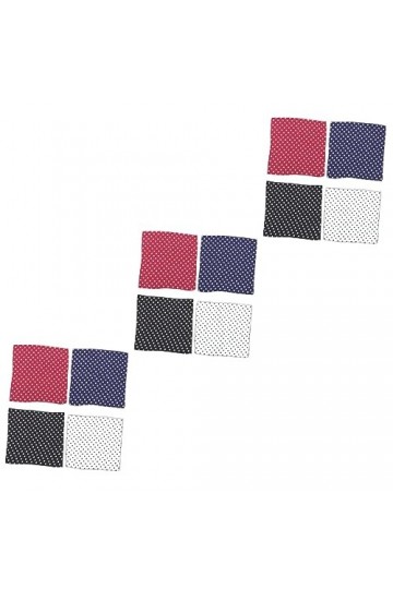 Beavorty 12 Pcs Polka Dot Carré Écharpe Bandeau Élastique Satin Écharpe Femmes Foulards Foulard De Soie Carré Mode Foulard Ch